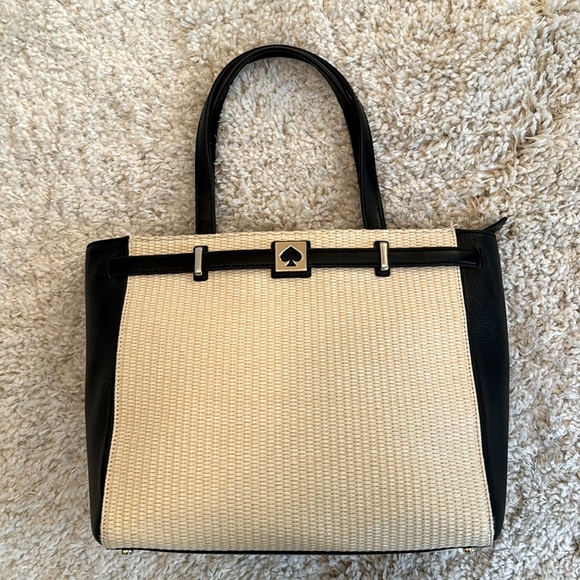 kate spade Handbags - Kate Spade Shoulder Tote Handbag Black / Cream